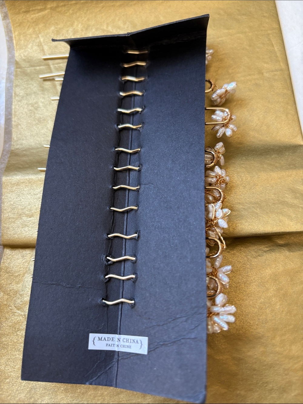 Pearl Floral Hair Pins - Gold and Ivory NWT. From Anthropologie - Picture 4 of 4